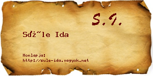 Süle Ida névjegykártya