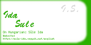 ida sule business card